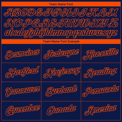 Custom Navy Orange 3D Houston City Edition Fade Fashion Performance T-Shirt