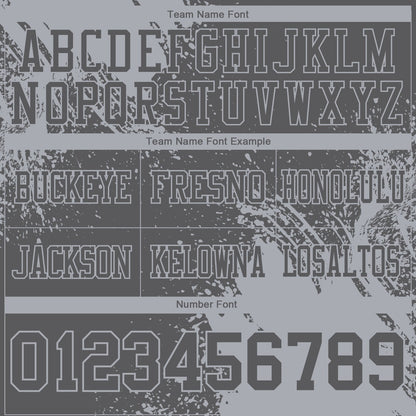 Custom Steel Gray Gray 3D Pattern Abstract Brush Stroke Authentic Football Jersey