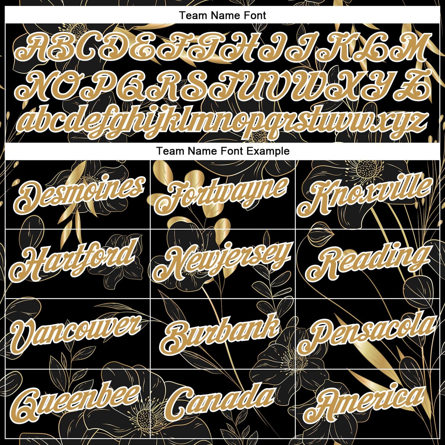 Custom Stitched Black Old Gold-White 3D Pattern Design Golden Subtle Floral Sports Pullover Sweatshirt Hoodie