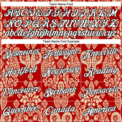Custom Stitched Red White Cream-Black 3D Pattern Design Ethnic Paisley Floral Bandana Sports Pullover Sweatshirt Hoodie