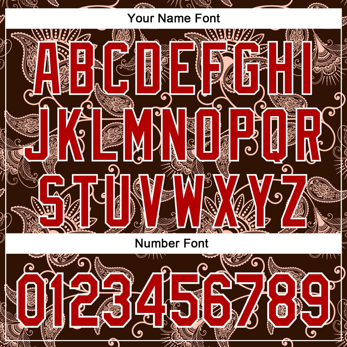 Custom Stitched Brown Red-White 3D Pattern Design Ethnic Paisley Floral Bandana Sports Pullover Sweatshirt Hoodie