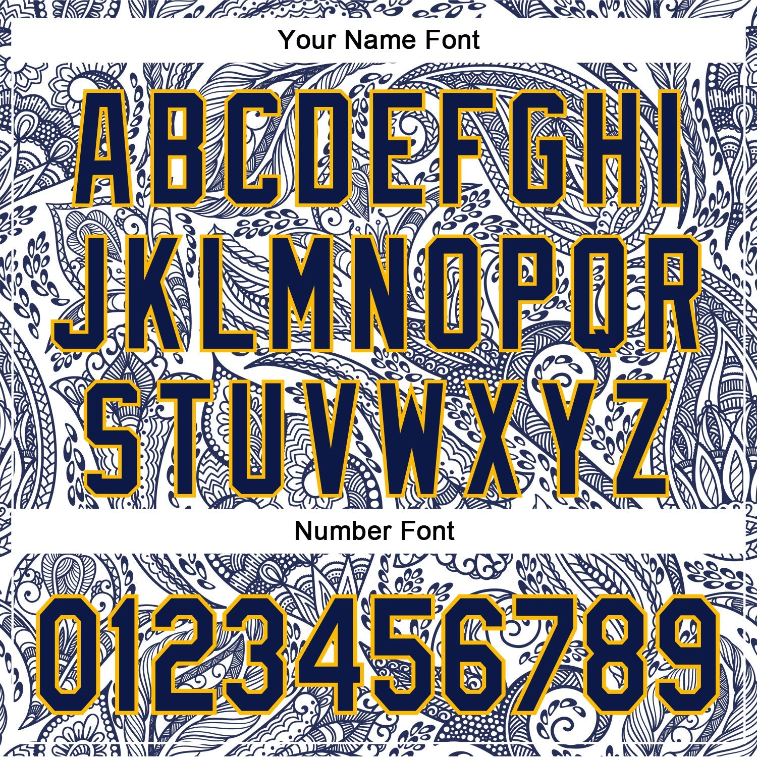 Custom Stitched White Navy-Gold 3D Pattern Design Ethnic Paisley Floral Bandana Sports Pullover Sweatshirt Hoodie