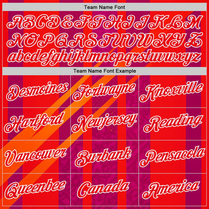 Custom Red Fire Red-White 3D Pattern Design Neon Stripe Sportswear Performance T-Shirt