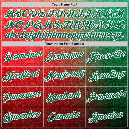 Custom Stitched Red Kelly Green-White 3D Pattern Design Mexico Subtle Sportswear Pullover Sweatshirt Hoodie
