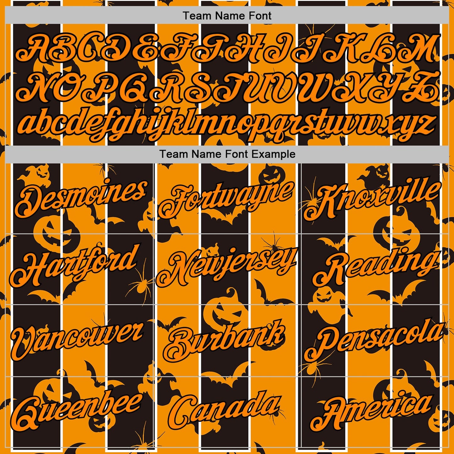Custom Bay Orange Black 3D Halloween Pumpkin Spooky Stripe Sports Pullover Sweatshirt Hoodie