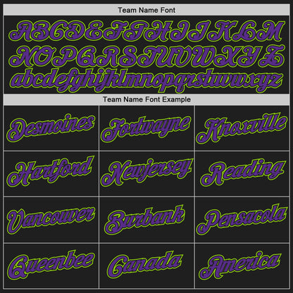 Custom Stitched Black Purple-Neon Green 3D Pattern Design Abstract Brush Stroke Sports Pullover Sweatshirt Hoodie