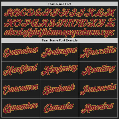 Custom Stitched Black Crimson-Old Gold 3D Pattern Design Abstract Brush Stroke Sports Pullover Sweatshirt Hoodie