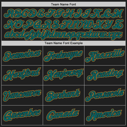 Custom Stitched Black Teal-Old Gold 3D Pattern Design Abstract Brush Stroke Sports Pullover Sweatshirt Hoodie