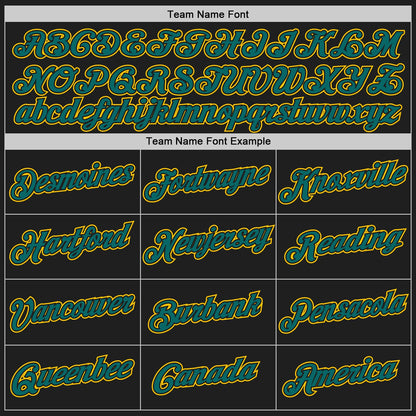 Custom Stitched Black Teal-Yellow 3D Pattern Design Abstract Brush Stroke Sports Pullover Sweatshirt Hoodie