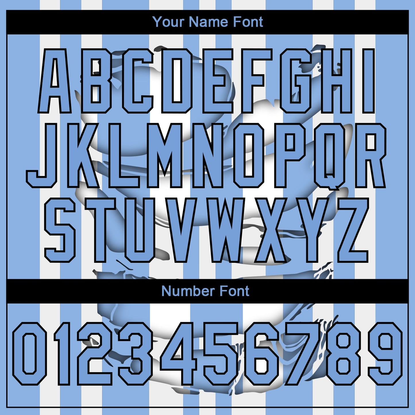 Custom Stitched Light Blue White-Black 3D Pattern Design Stripe Sports Pullover Sweatshirt Hoodie