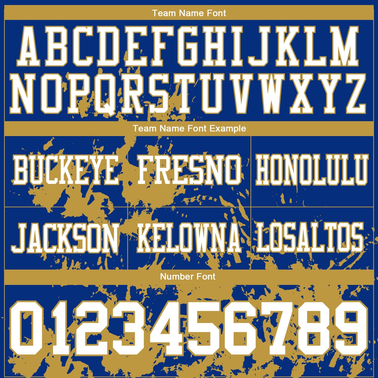 Custom Royal White-Old Gold 3D Pattern Splash Authentic Football Jersey