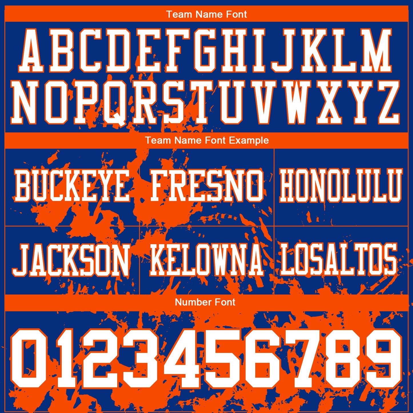Custom Royal White-Orange 3D Pattern Splash Authentic Football Jersey
