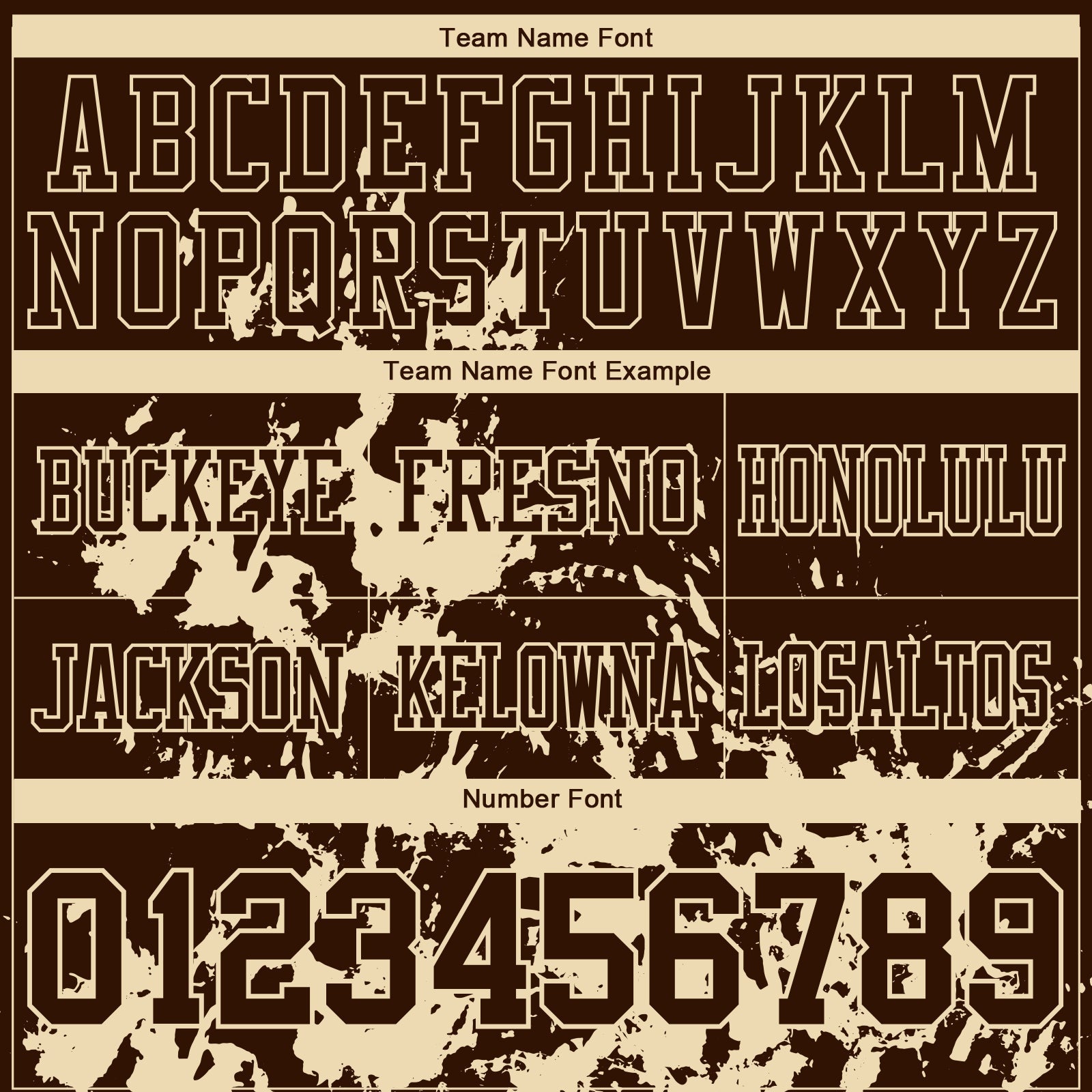 Custom Brown Cream 3D Pattern Splash Authentic Football Jersey