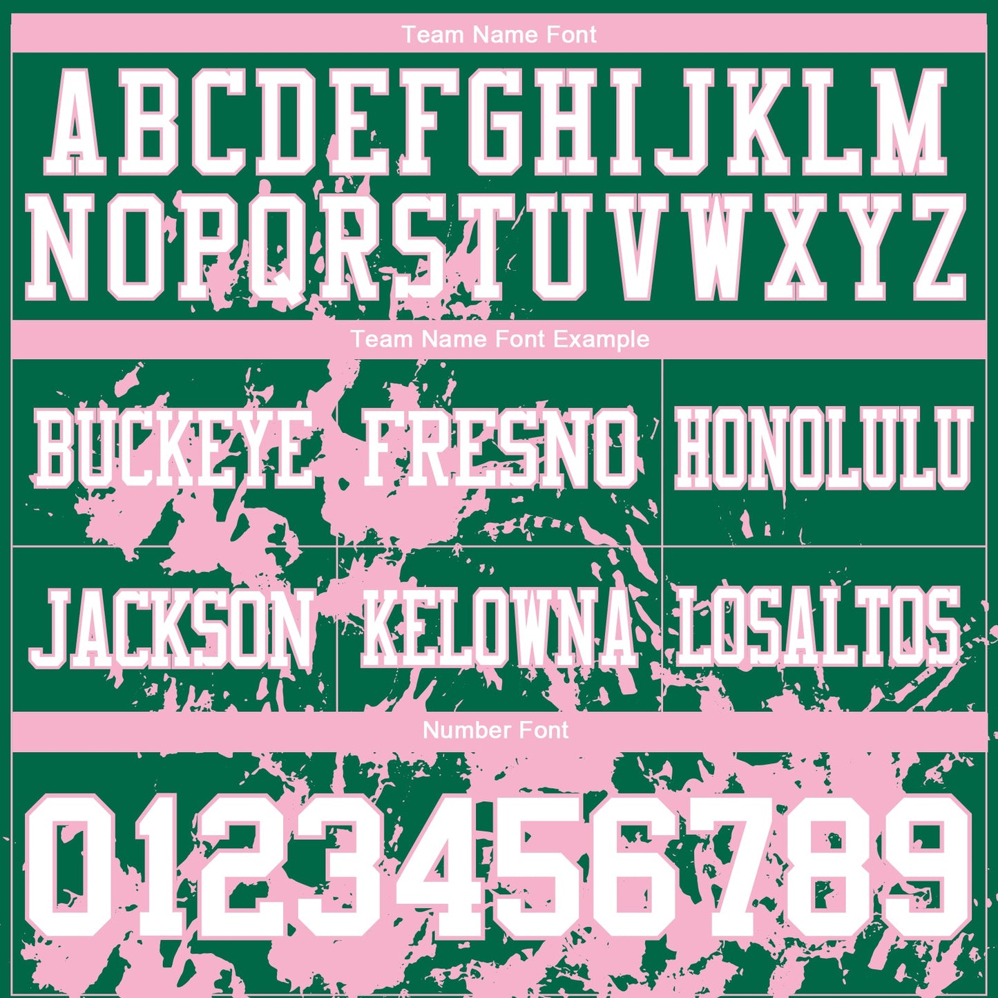 Custom Kelly Green White-Light Pink 3D Pattern Splash Authentic Football Jersey