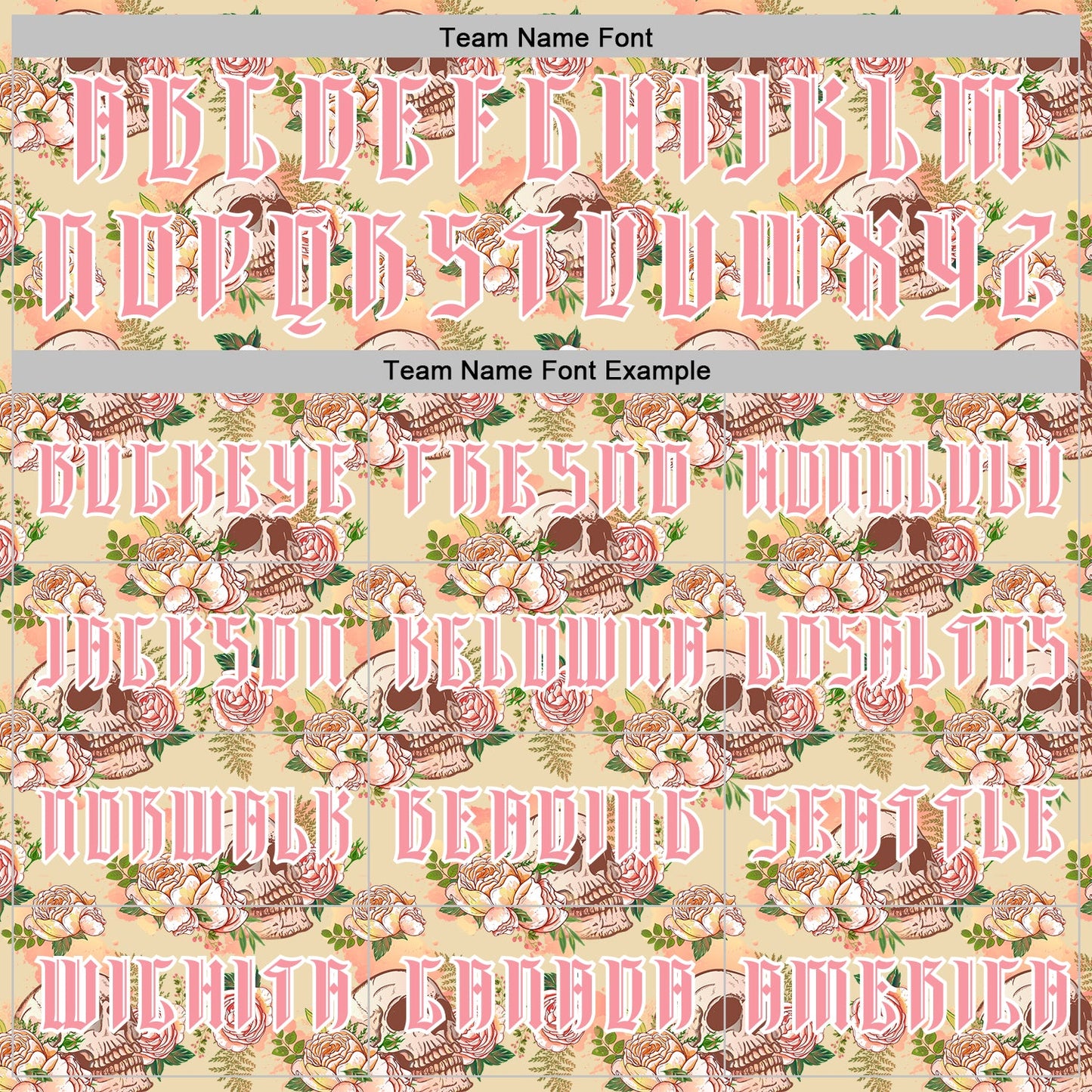 Custom Cream Medium Pink-White 3D Skull Roses Gothic Vintage Sports Pullover Sweatshirt Hoodie
