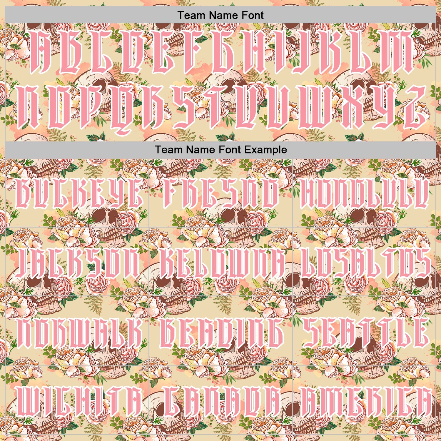 Custom Cream Medium Pink-White 3D Skull Roses Gothic Vintage Sports Pullover Sweatshirt Hoodie