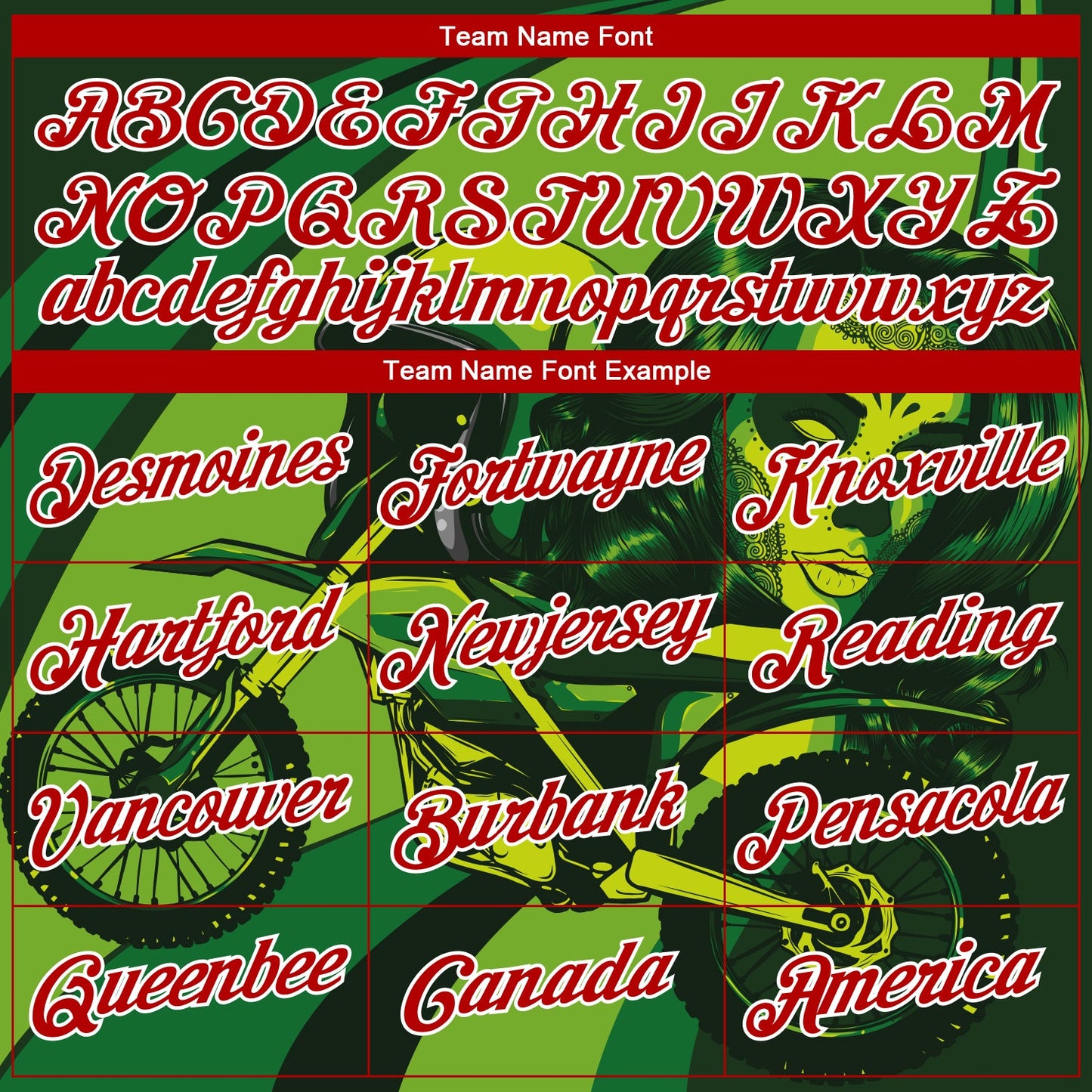 Custom Stitched Green Red-White 3D Pattern Design Motorcycle Motocross Skull Racing Sports Pullover Sweatshirt Hoodie