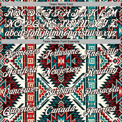 Custom Stitched Cream White-Brown 3D Pattern Design Tribal Ethnic Native American Sports Pullover Sweatshirt Hoodie