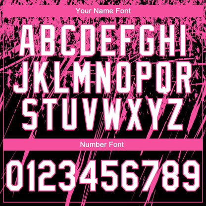 Custom Stitched Black White-Pink 3D Pattern Design Splash Grunge Art Sports Pullover Sweatshirt Hoodie
