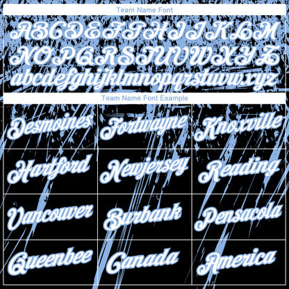 Custom Stitched Black White-Light Blue 3D Pattern Design Splash Grunge Art Sports Pullover Sweatshirt Hoodie