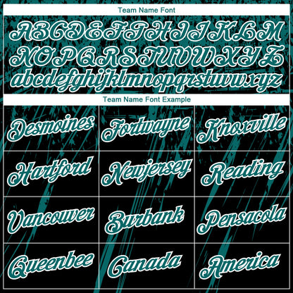 Custom Stitched Black Teal-White 3D Pattern Design Splash Grunge Art Sports Pullover Sweatshirt Hoodie