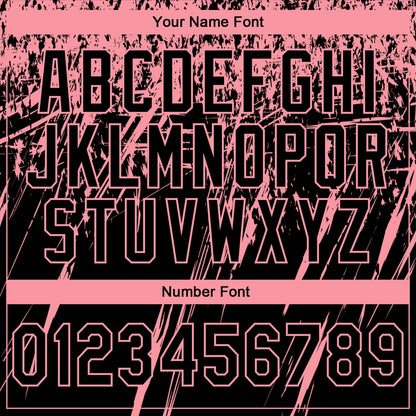 Custom Stitched Black Medium Pink 3D Pattern Design Splash Grunge Art Sports Pullover Sweatshirt Hoodie