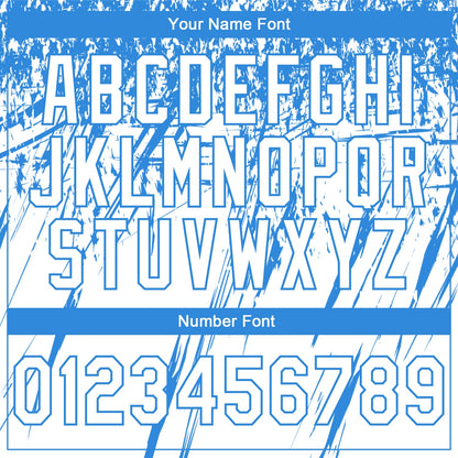 Custom Stitched White Powder Blue 3D Pattern Design Splash Grunge Art Sports Pullover Sweatshirt Hoodie