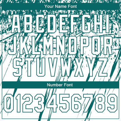 Custom Stitched White Teal 3D Pattern Design Splash Grunge Art Sports Pullover Sweatshirt Hoodie