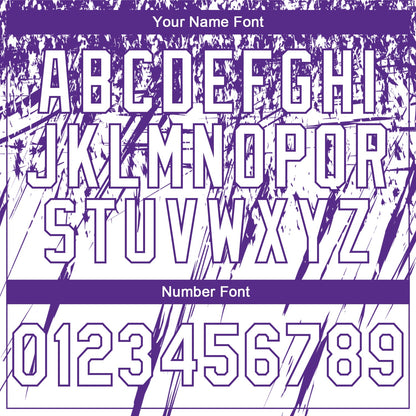 Custom Stitched White Purple 3D Pattern Design Splash Grunge Art Sports Pullover Sweatshirt Hoodie