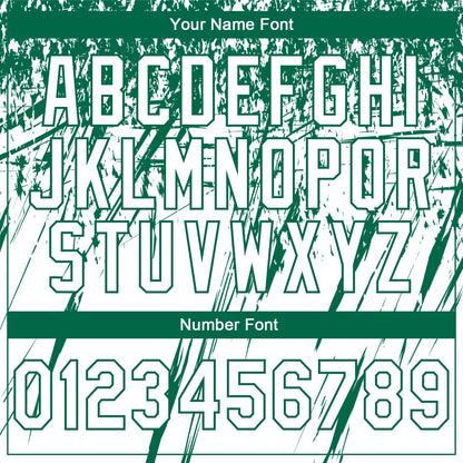 Custom Stitched White Kelly Green 3D Pattern Design Splash Grunge Art Sports Pullover Sweatshirt Hoodie