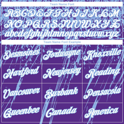 Custom Stitched Purple White-Light Blue 3D Pattern Design Splash Grunge Art Sports Pullover Sweatshirt Hoodie