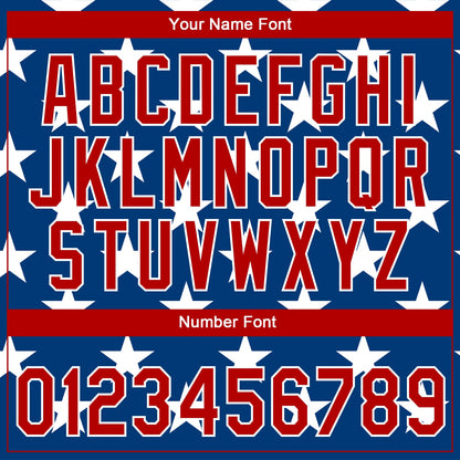 Custom Stitched Royal Red-White 3D American Flag Sports Pullover Sweatshirt Hoodie