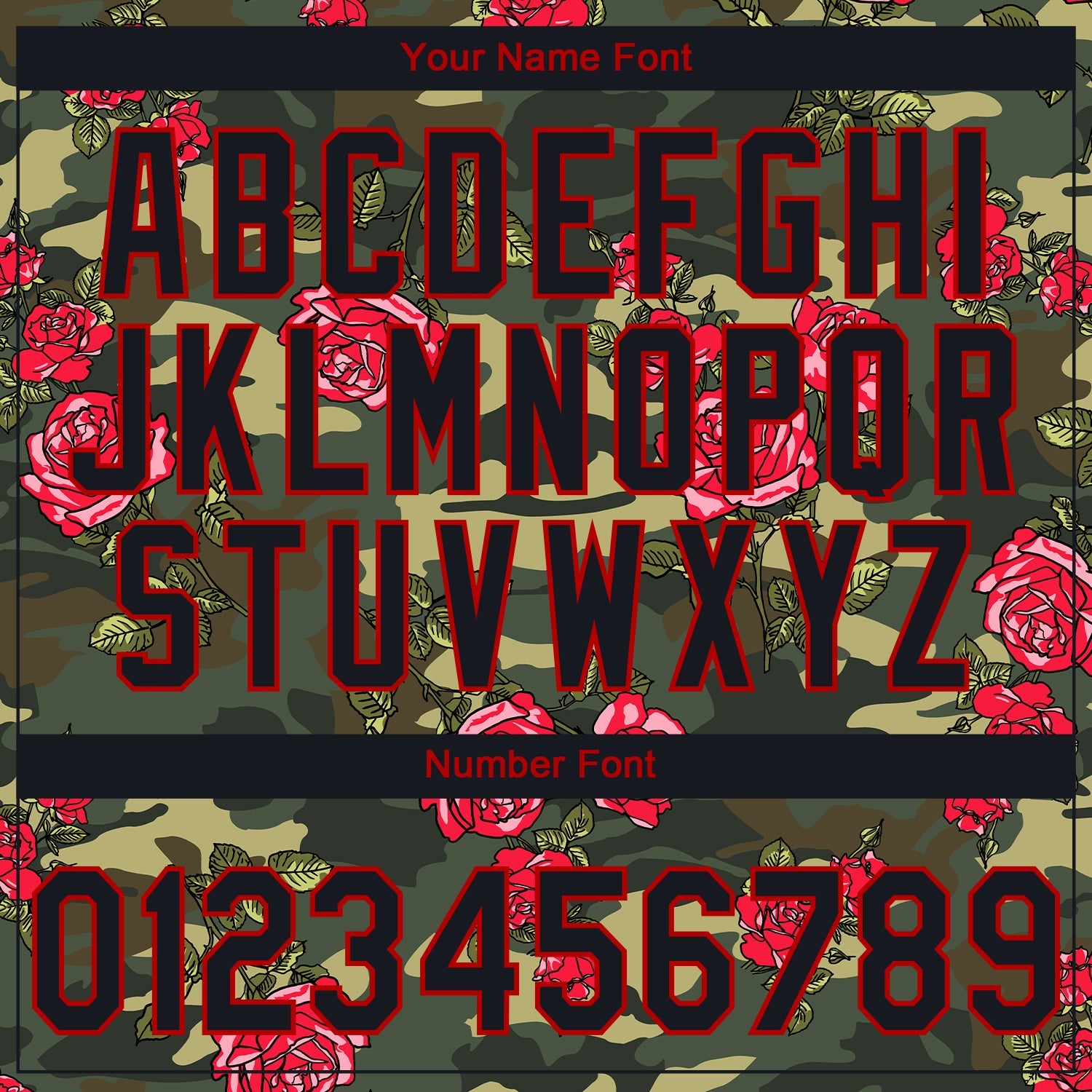 Custom Stitched Camo Black-Red 3D Rose Sports Pullover Sweatshirt Salute To Service Hoodie