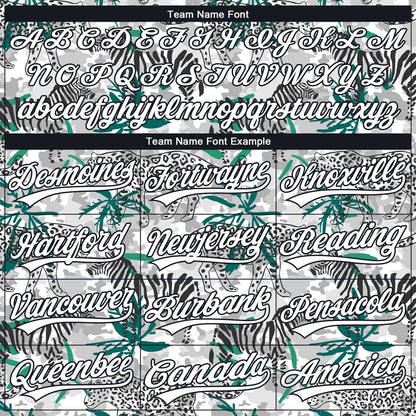 Custom Stitched Camo White-Black 3D Tropical Jungle Animal Sports Pullover Sweatshirt Salute To Service Hoodie