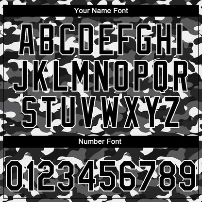 Custom Stitched Camo Black-White 3D Sports Pullover Sweatshirt Salute To Service Hoodie