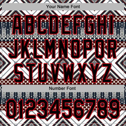 Custom Stitched White Black Gray Blue-Fire Red 3D Mexico Aztec Pattern Sports Pullover Sweatshirt Hoodie