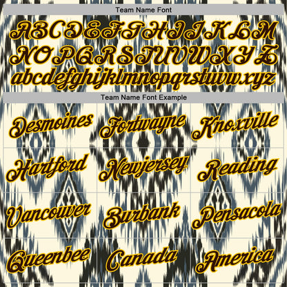 Custom Stitched Cream Brown Blue-Yellow 3D Mexico Aztec Pattern Sports Pullover Sweatshirt Hoodie