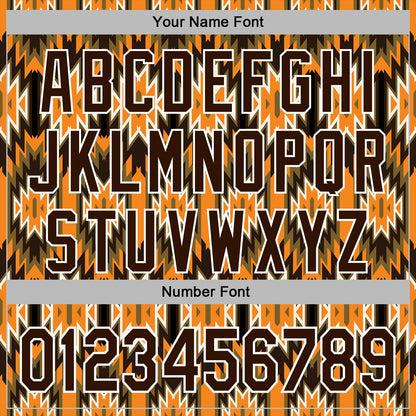 Custom Stitched Black Brown Orange Green-White 3D Mexico Aztec Pattern Sports Pullover Sweatshirt Hoodie