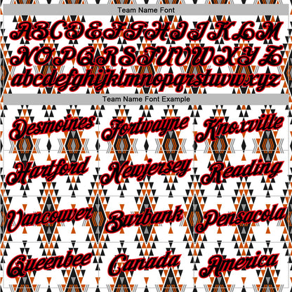 Custom Stitched White Black Orange Gray-Fire Red 3D Mexico Aztec Pattern Sports Pullover Sweatshirt Hoodie