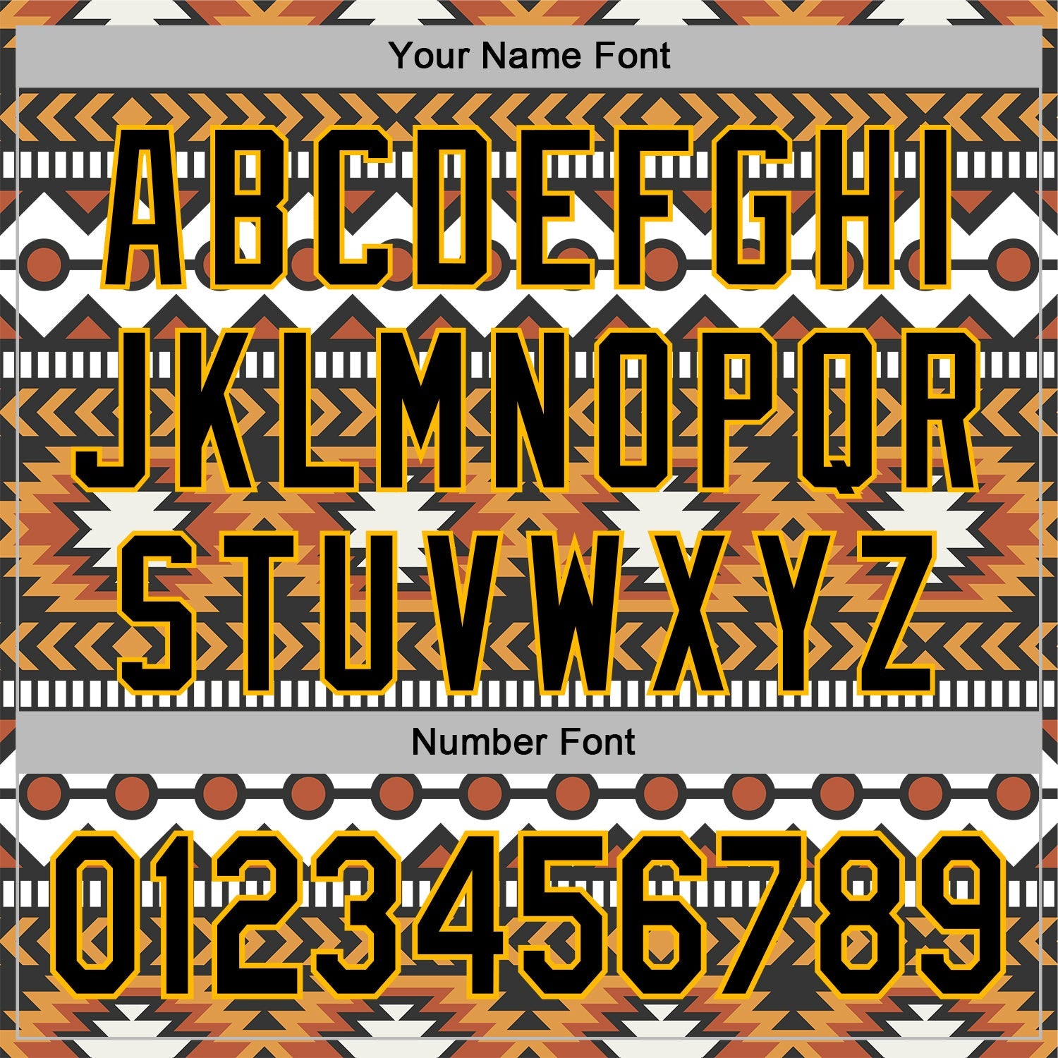 Custom Stitched White Black Orange-Gold 3D Mexico Aztec Pattern Sports Pullover Sweatshirt Hoodie
