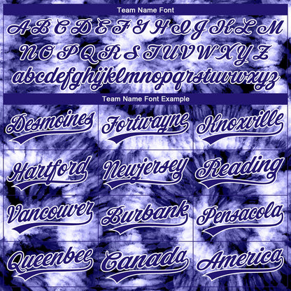 Custom Stitched Tie Dye Dark Purple-White 3D Sports Pullover Sweatshirt Hoodie