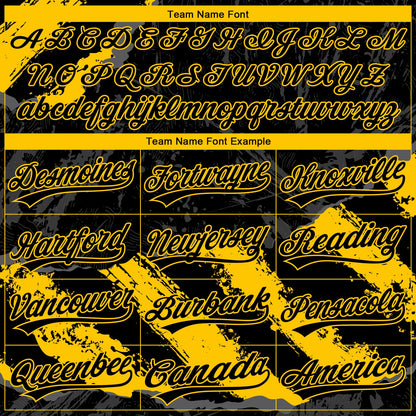 Custom Stitched Black Yellow-Steel Gray 3D Pattern Design Splash Sports Pullover Sweatshirt Hoodie