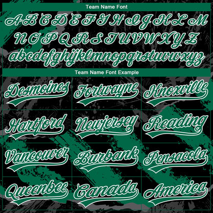 Custom Stitched Black Kelly Green Steel Gray-White 3D Pattern Design Splash Sports Pullover Sweatshirt Hoodie