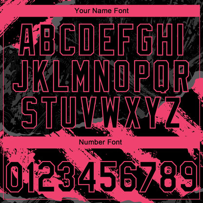Custom Stitched Black Neon Pink-Steel Gray 3D Pattern Design Splash Sports Pullover Sweatshirt Hoodie
