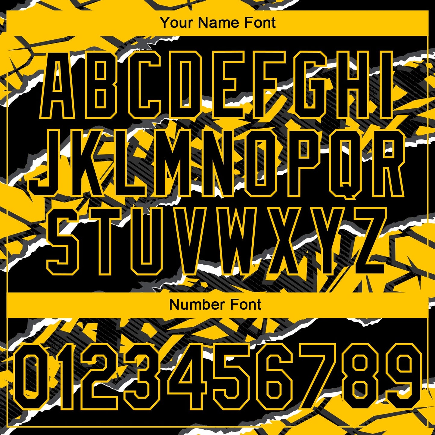 Custom Stitched Black Yellow-White 3D Pattern Design Torn Paper Style Sports Pullover Sweatshirt Hoodie