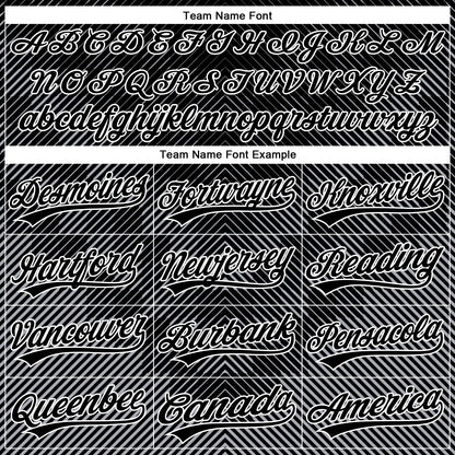 Custom Stitched Black White 3D Pattern Design Line Sportswear Pullover Sweatshirt Hoodie