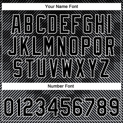 Custom Stitched Black White 3D Pattern Design Line Sportswear Pullover Sweatshirt Hoodie