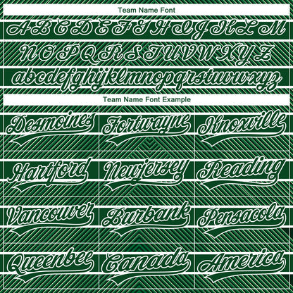 Custom Stitched Green White 3D Pattern Design Line Sportswear Pullover Sweatshirt Hoodie