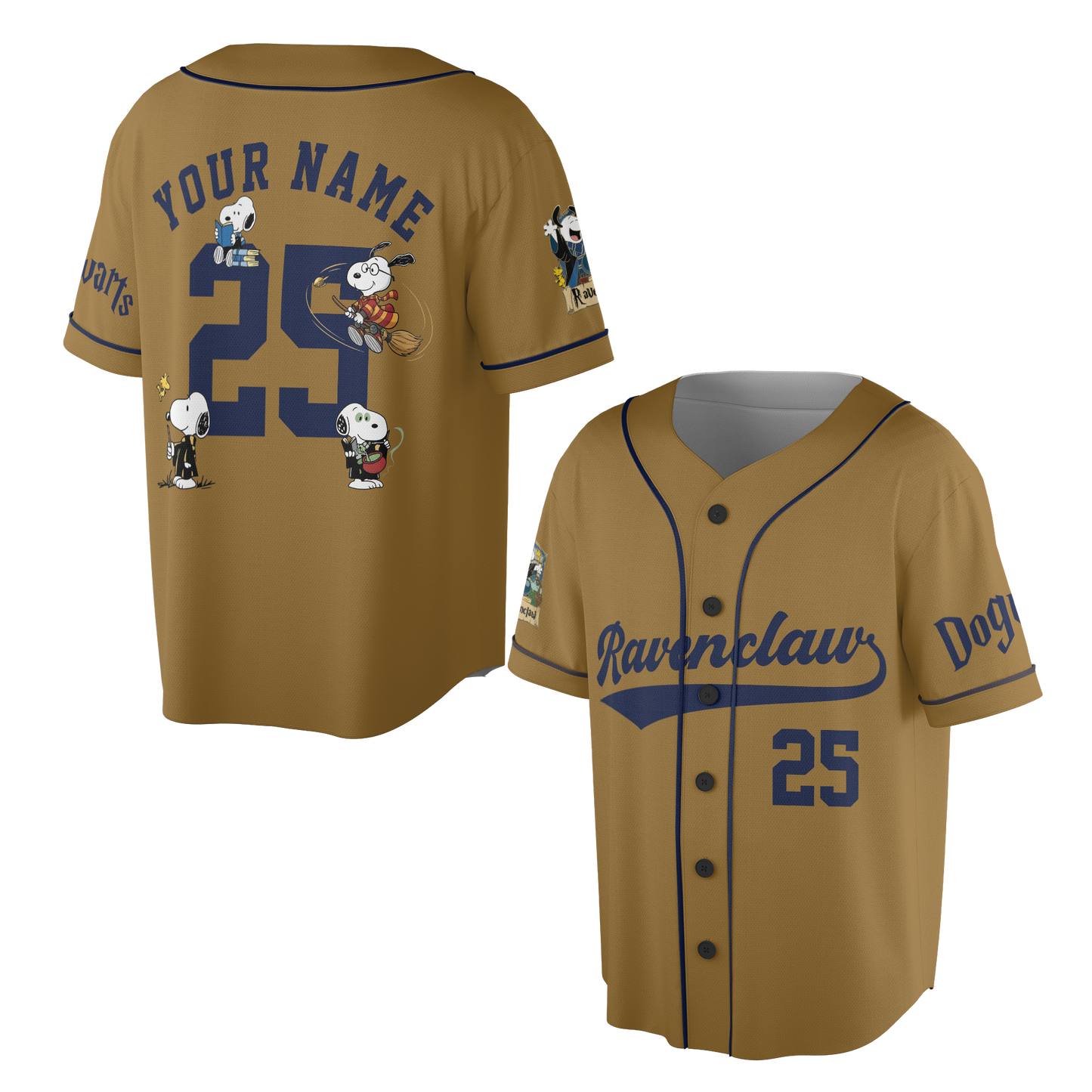 Custom Wizard House Beagle Baseball Jersey, Personalized Magic School Dog Team Shirt