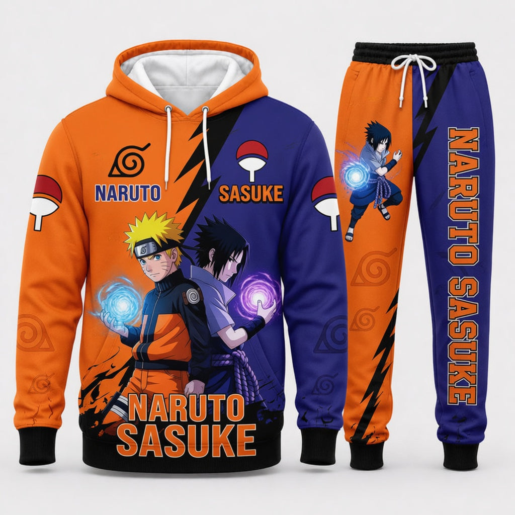 Uzumaki Naruto Hoodie & Sweatpants Tracksuit Set — Naruto Shippuden Inspired - Custom Fan Apparel Image 10